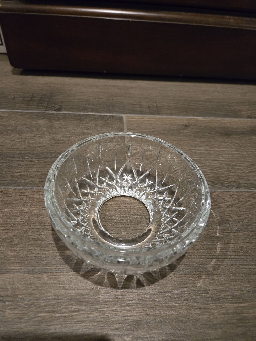 Fairy Lamp Top Only!! Clear Cut Glass Tea Light Candle Holder